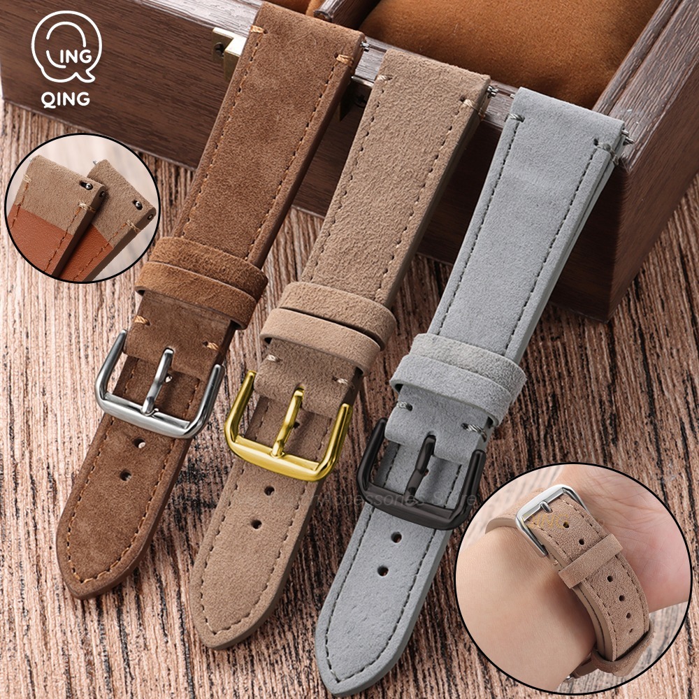 Smartwatch Vintage Watches For Women - 20/22mm Schnellverschluss Leder-Uhrenarmband Vintage Wildleder-Uhrenband Universelles