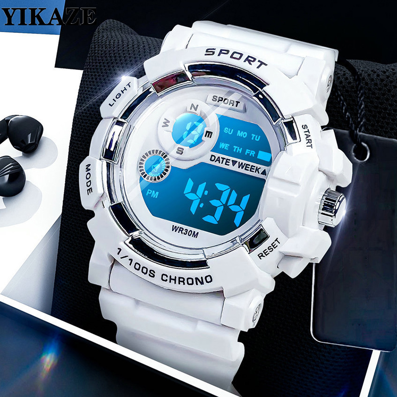 Smartwatch Digital Watches For Kid Girl - YIKAZE Kinderuhren, modisch, leuchtend, wasserdicht, Wecker,