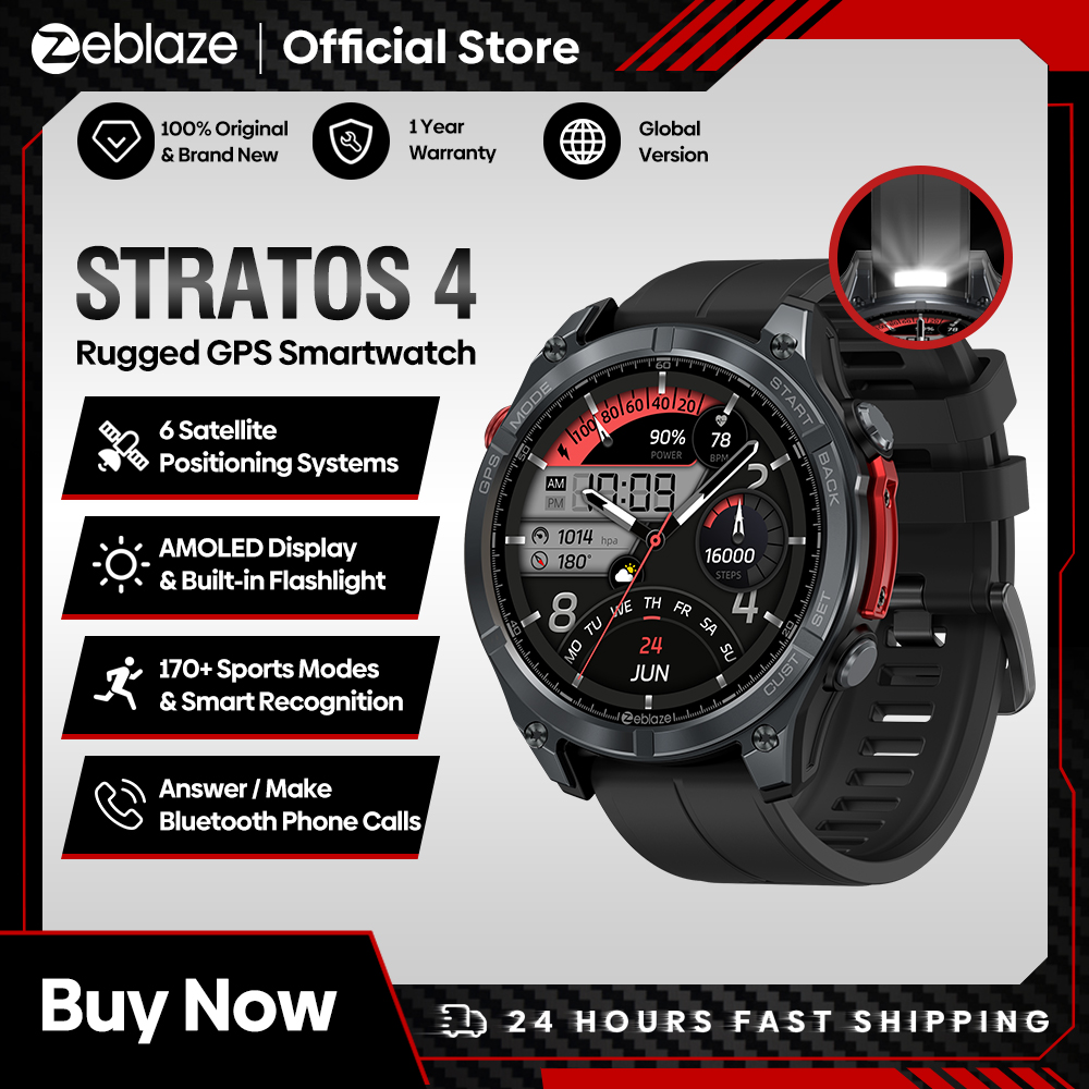 Altimeter Compass Watch - NEUE Zeblaze Stratos 4 GPS-Smartwatch, 1,43